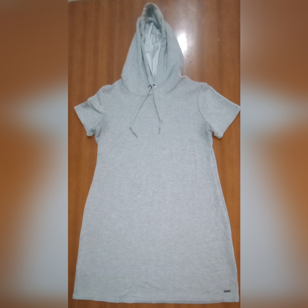 Calvin Klein Woman's Large Hooded Dress Gray